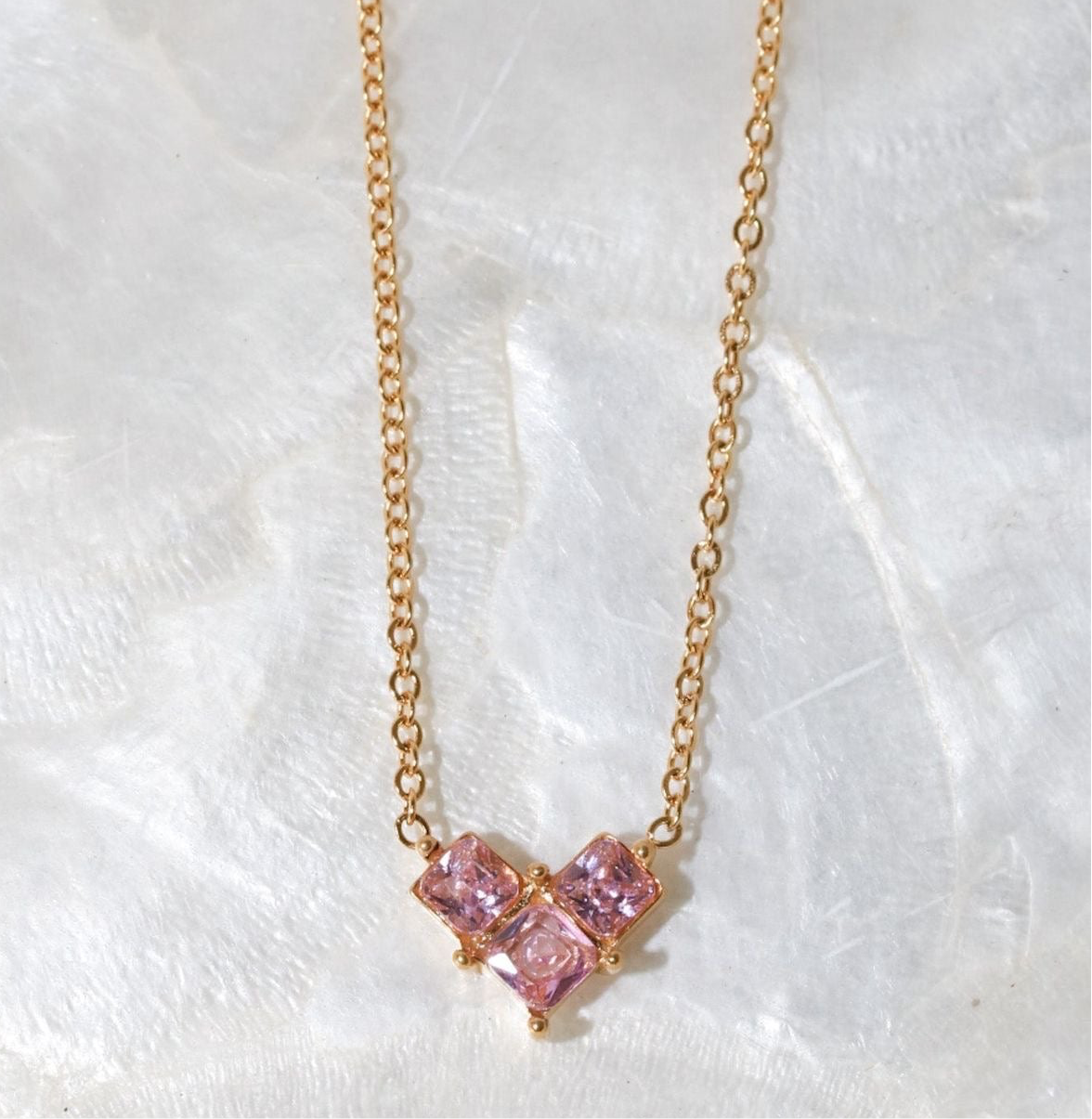 Heart Zircon Necklace