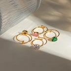 Oval Zircon Ring