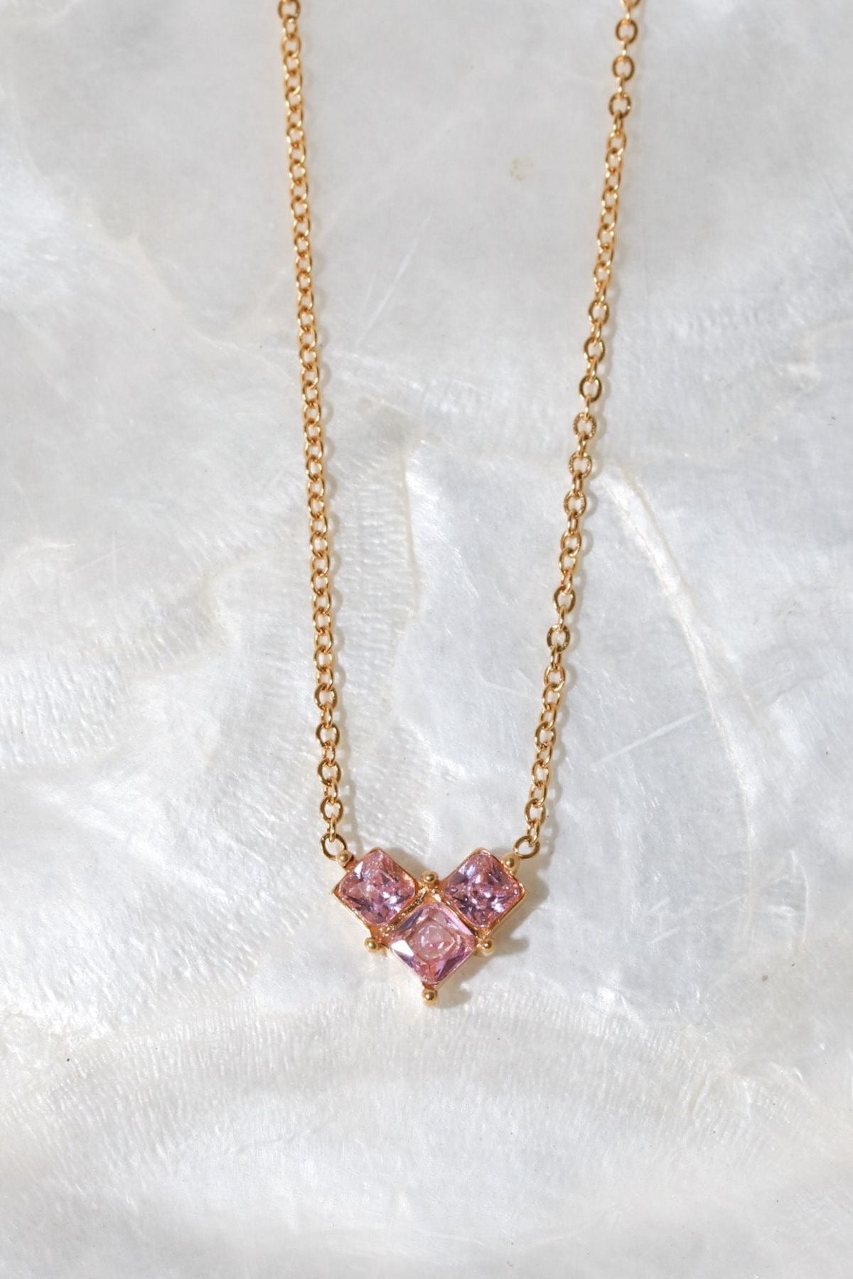 Heart Zircon Necklace