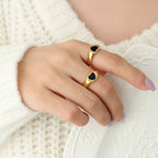 Anillo de corazón con piedra