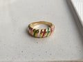 Colorful Croissant Ring