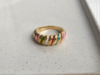 Colorful Croissant Ring