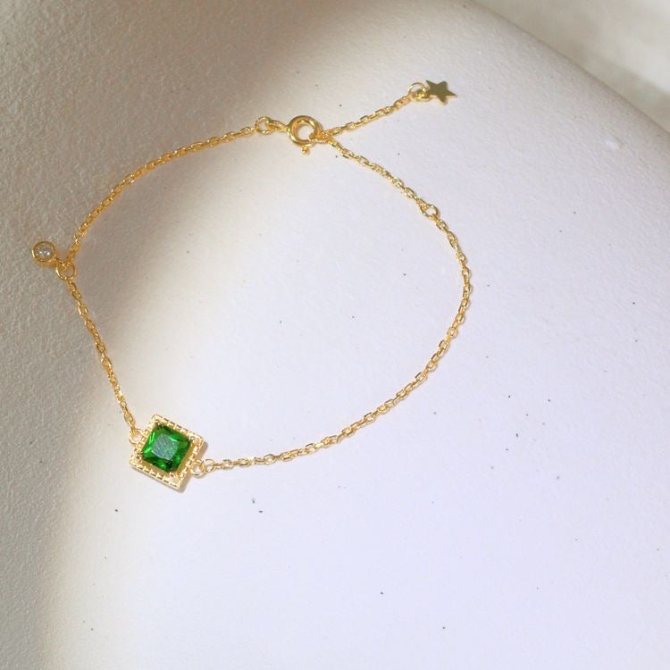 Pulsera zirconia verde