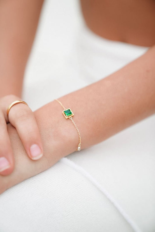 Pulsera zirconia verde